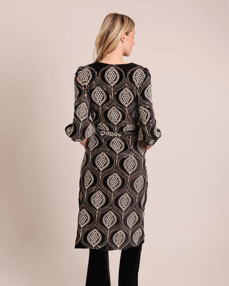 Traffic People Duster Coat - Black