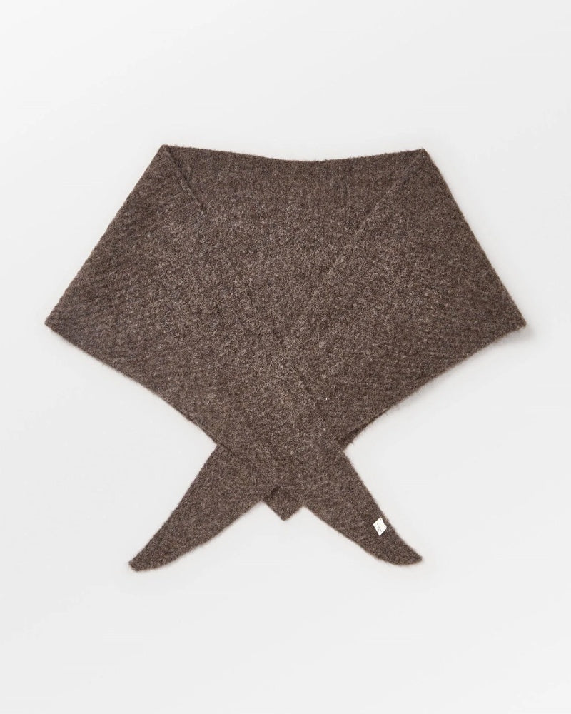 Becksondergaard Alpaca Blend Triangle Scarf - Hot Fudge Brown