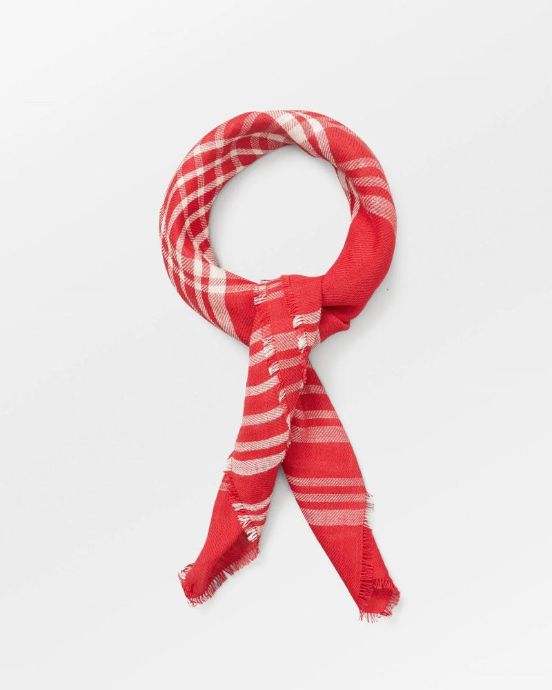 Becksondergaard Grid Cowea Scarf - Red