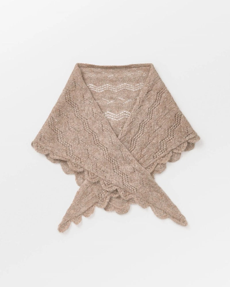 Becksondergaard Opany Triangle Scarf - Melange Brown
