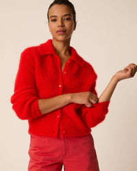 Des Petits Hauts Alpolo Cardigan - Red