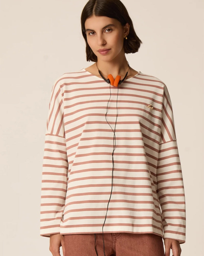 Des Petits Hauts Filly Top - Ecru/Blush