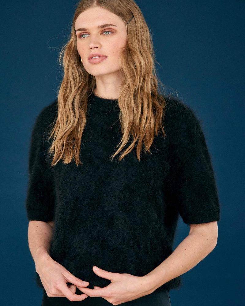 Jumper 1234 Oversized Brushed Jumper - Black
