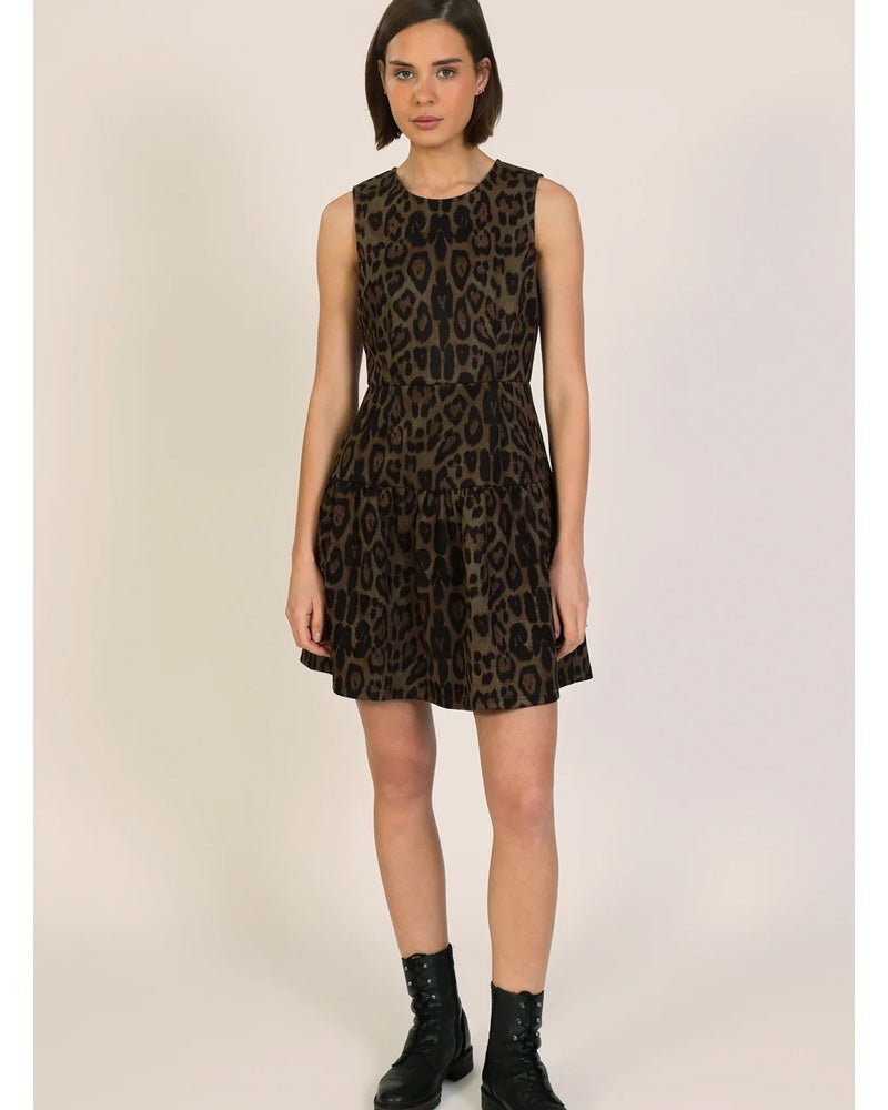 Traffic People Pru Mini Dress - Leopard