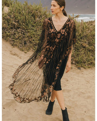 Traffic People Talitha Kaftan Dress - Black