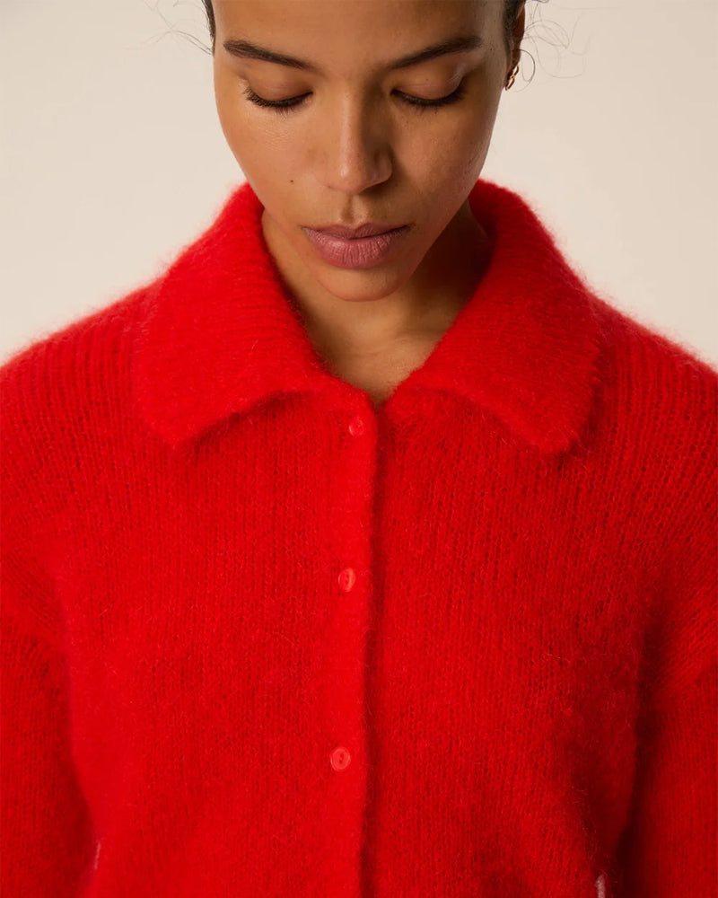Des Petits Hauts Alpolo Cardigan - Red