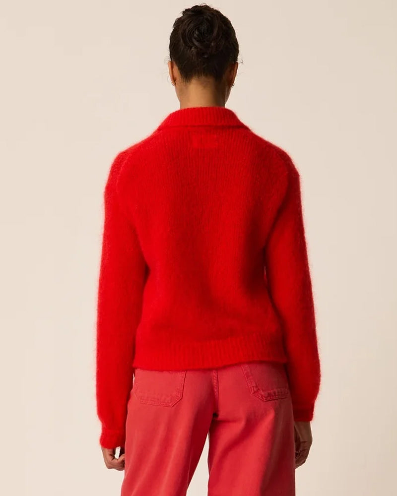 Des Petits Hauts Alpolo Cardigan - Red