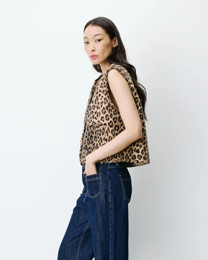 Grace and Mila Alexis Gilet - Leopard