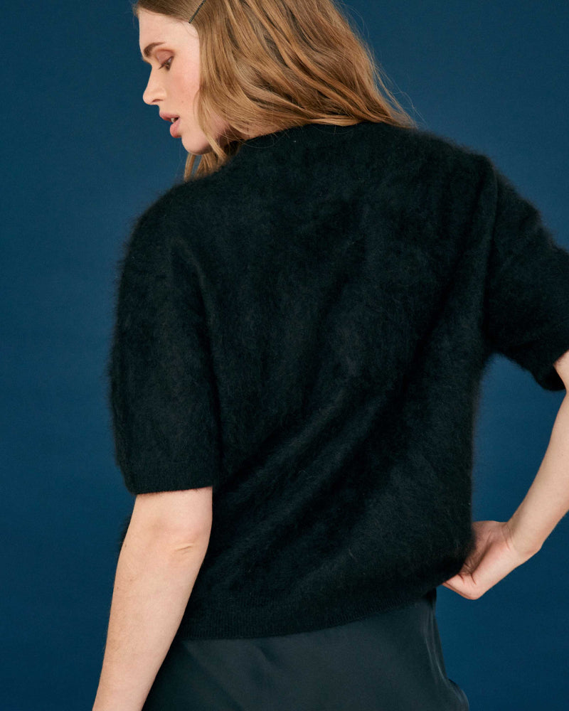 Jumper 1234 Oversized Brushed Jumper - Black