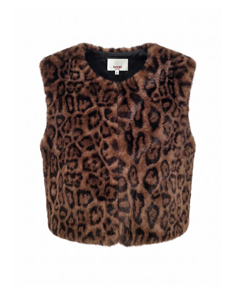 Nooki Edelweiss Gilet - Chocolate Leopard