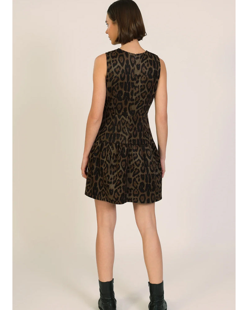Traffic People Pru Mini Dress - Leopard
