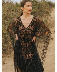 Traffic People Talitha Kaftan Dress - Black