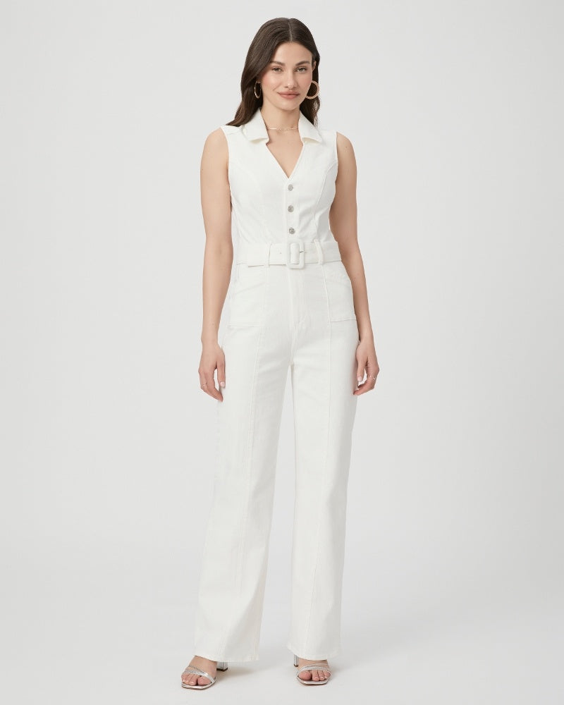 Paige Sasha Jumpsuit - Tonal Ecru