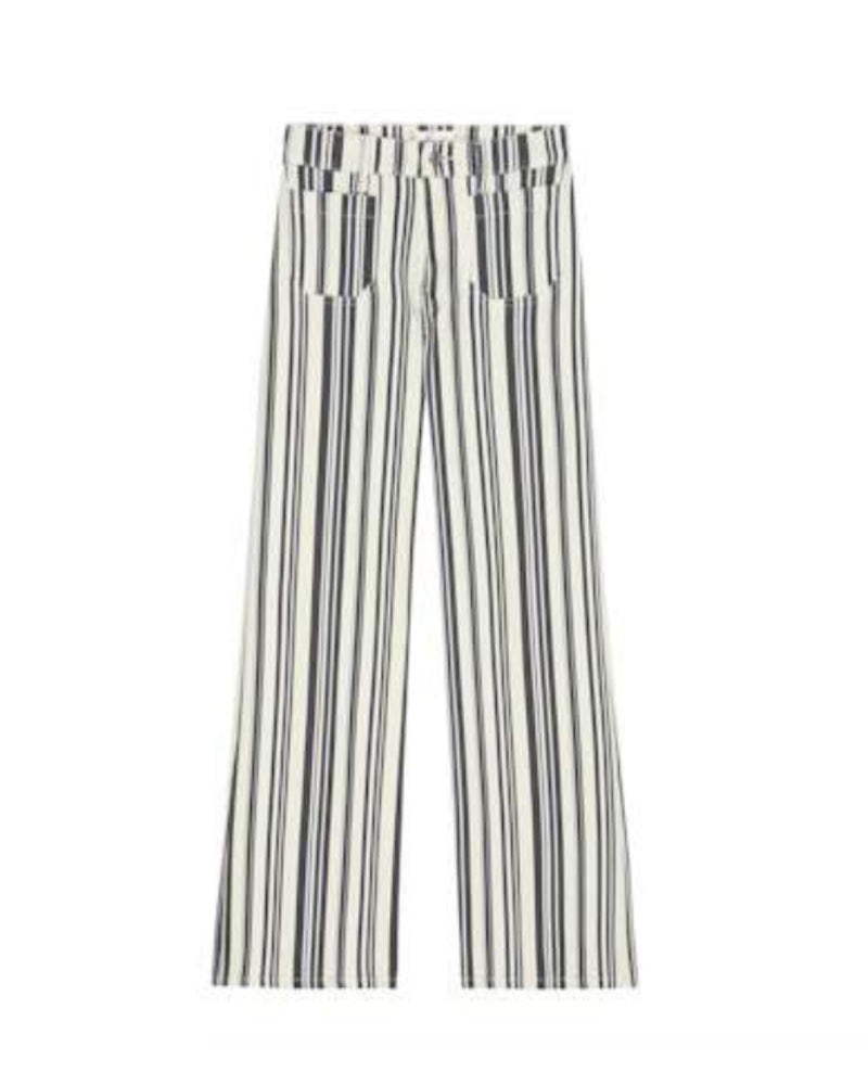 Frame Le Slim Palazzo Jeans - Navy Stripe