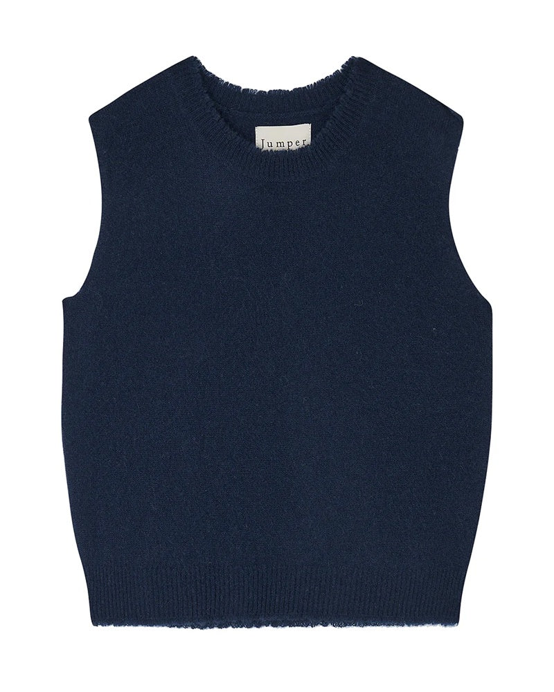 Jumper 1234 Distressed Tank - Navy