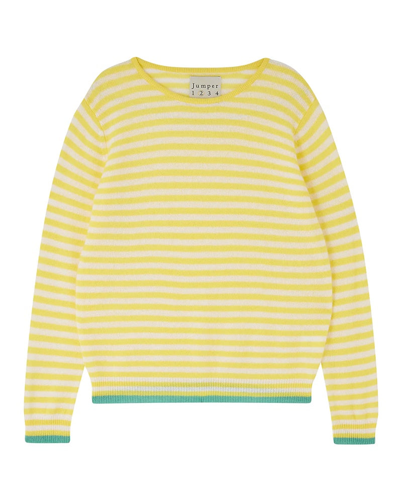 Jumper 1234 Little Stripe Crew Jumper - Yellow/Lily/Mint