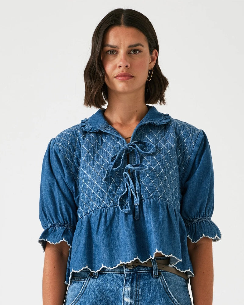 Seventy and Mochi Heidi Blouse - Blue