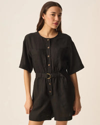 Des Petits Hauts Esther Playsuit - Black