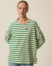 Des Petits Hauts Filly Top - Milk/Kale