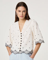 Fabienne Chapot Tylera Blouse - White/Black