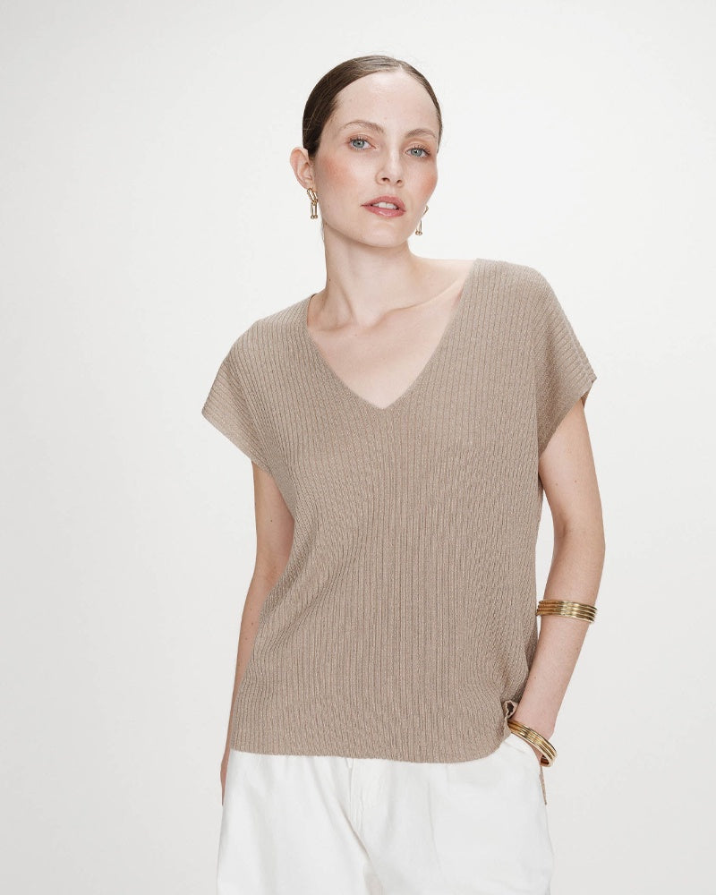 Grace and Mila Vaporo Top - Gold