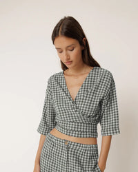 Indi and Cold Top AD146 - Menta Gingham