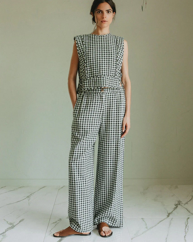 Indi and Cold Trousers AD148 - Menta Gingham