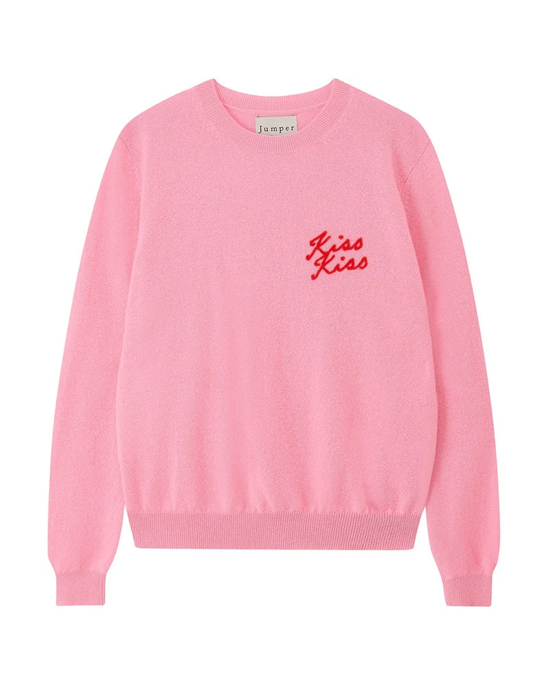 Jumper 1234 Kiss Kiss Crew Jumper - Pink
