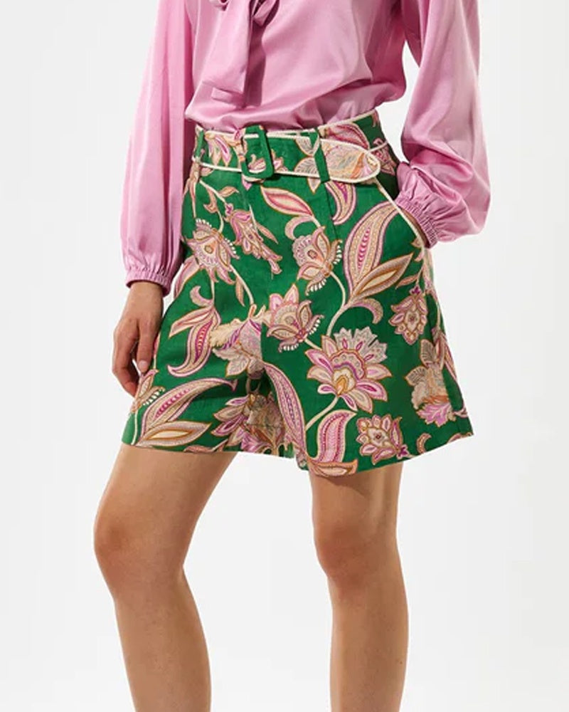 Kudibal Villa Shorts - Paisley Green
