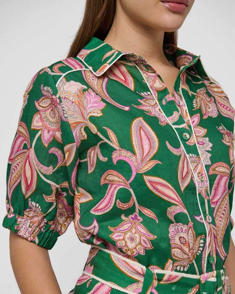 Kudibal Violeta Blouse - Paisley Green