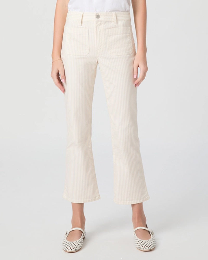 Paige Mason Crop Boot Jeans - Tonal Stripe