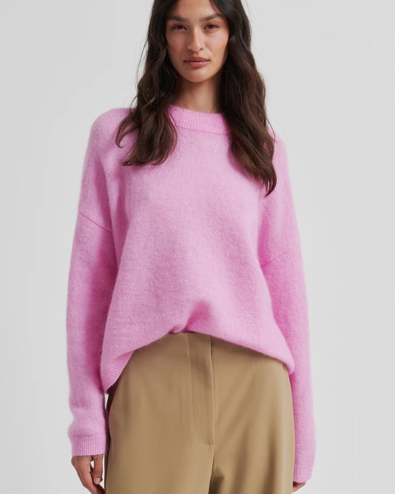 Second Female Bruuk Knit O-Neck - Lilac Chiffon