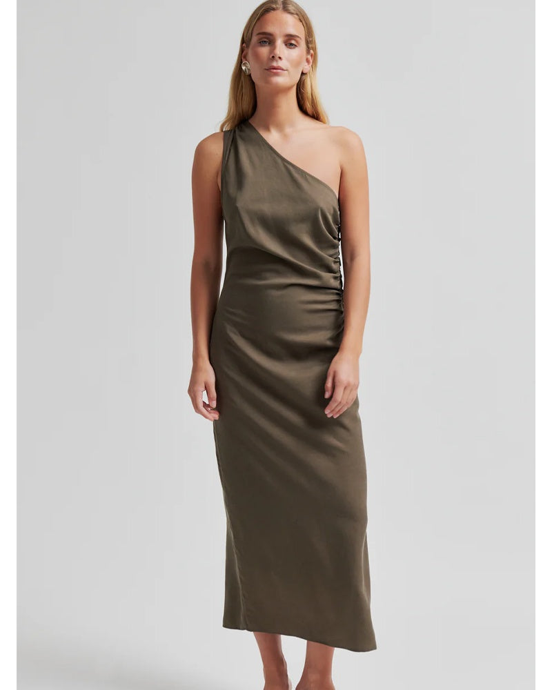 Second Female Refined Dress - Khaki