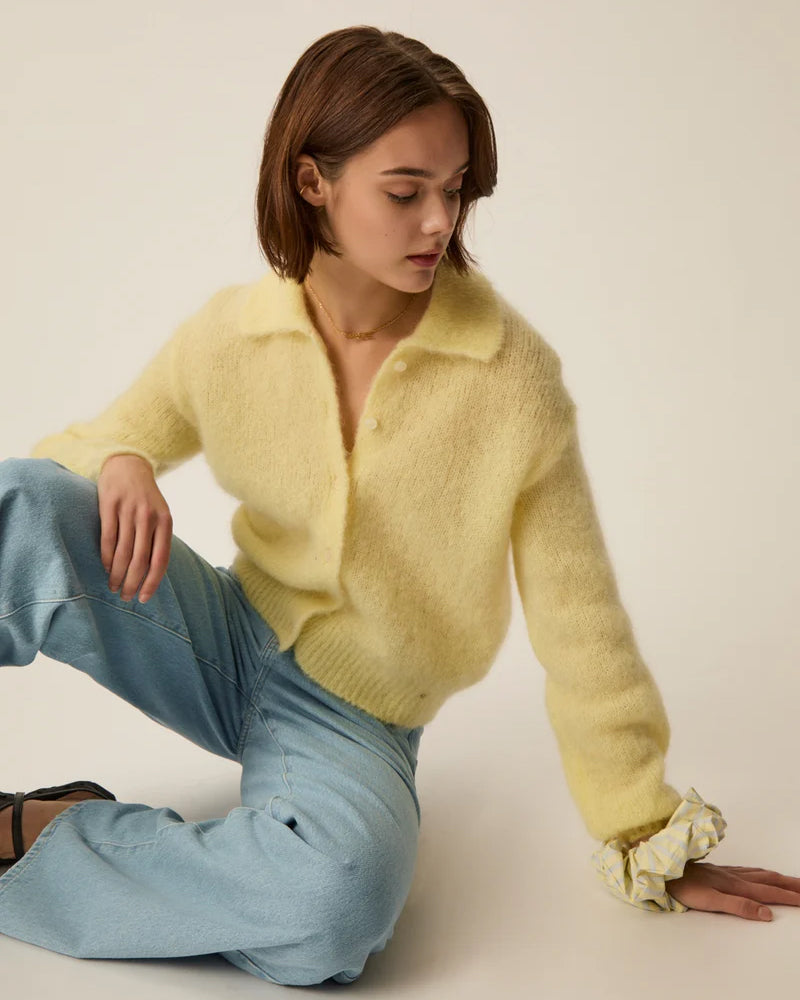 Des Petits Hauts Alpolo Cardigan - Butter