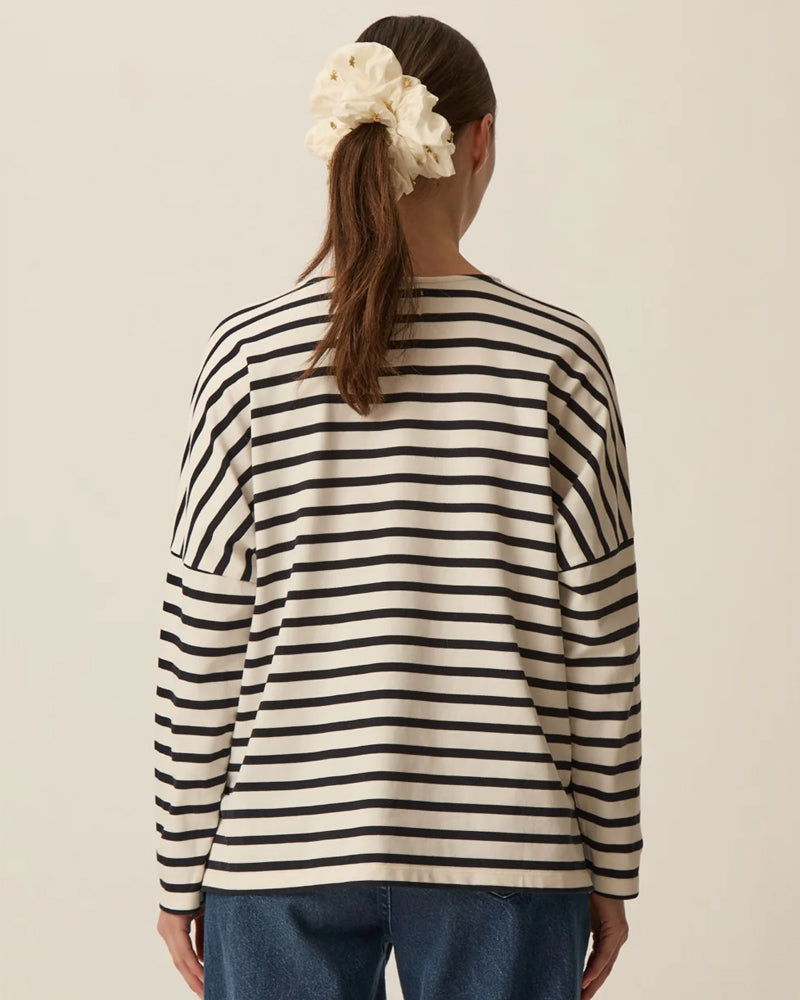 Des Petits Hauts Filly Top - Milk/Noir