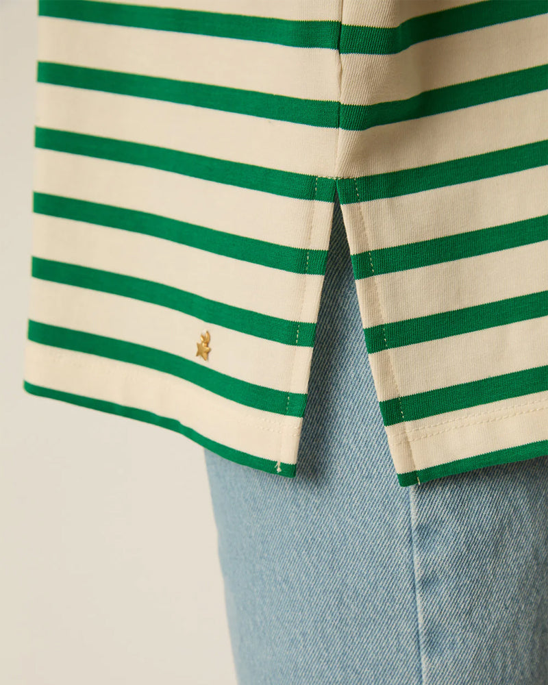Des Petits Hauts Filly Top - Milk/Kale