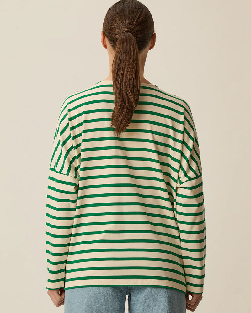 Des Petits Hauts Filly Top - Milk/Kale