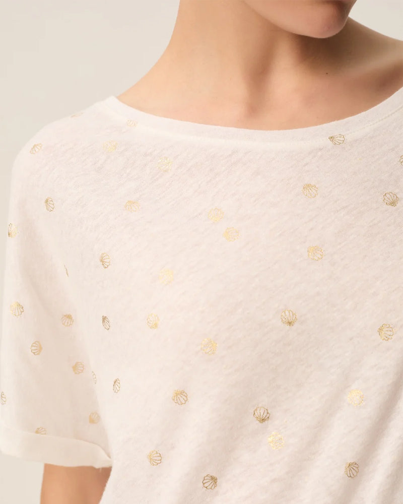 Des Petits Hauts Georgette Tee - Shell