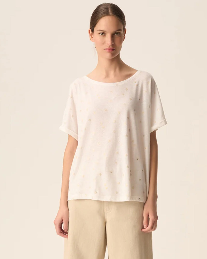 Des Petits Hauts Georgette Tee - Shell