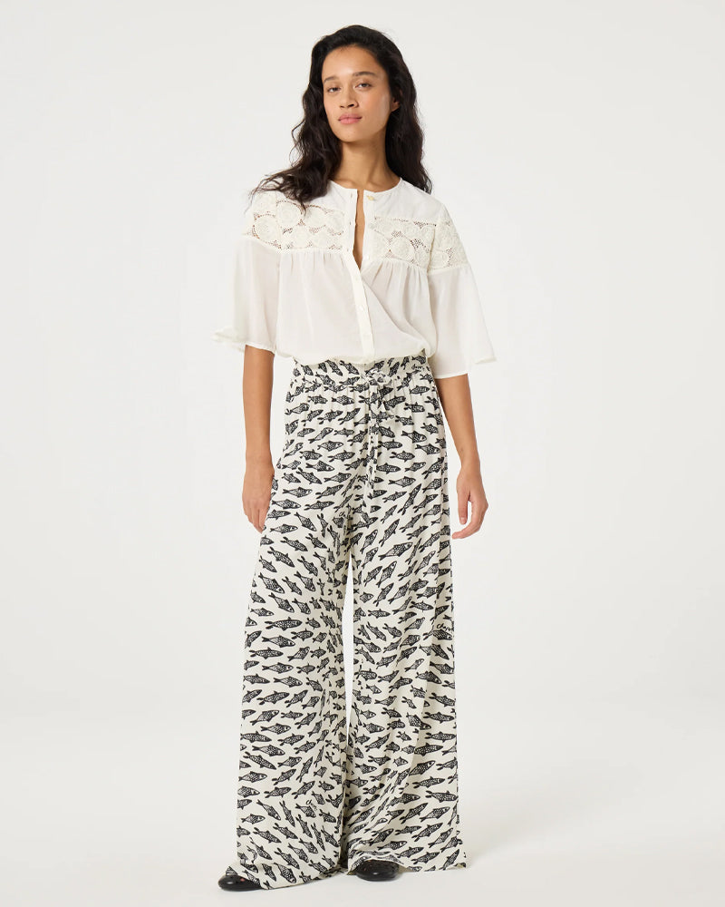 Fabienne Chapot Palapa Trousers - White/Black