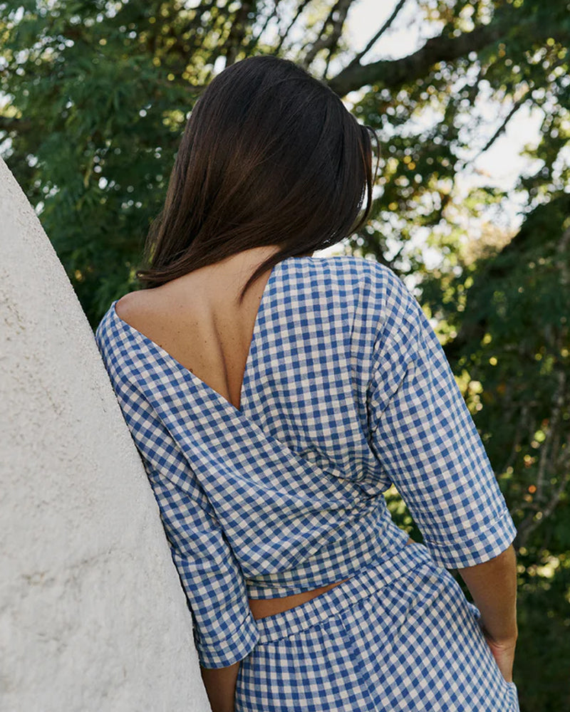 Indi and Cold Top AD146 - Blue Gingham