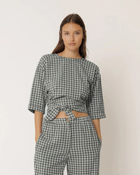 Indi and Cold Top AD146 - Menta Gingham