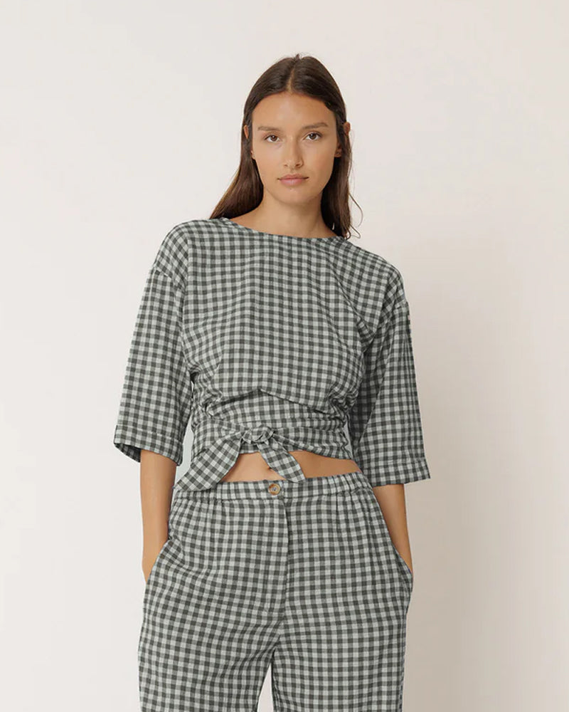Indi and Cold Top AD146 - Menta Gingham