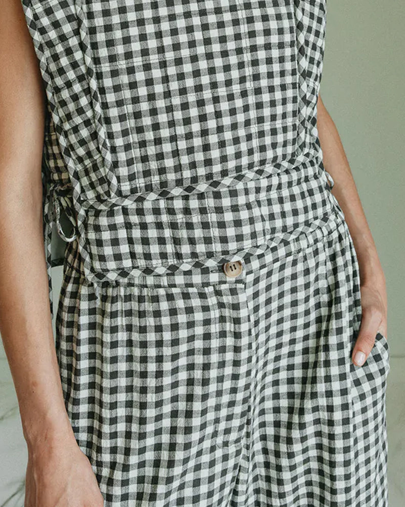 Indi and Cold Trousers AD148 - Menta Gingham