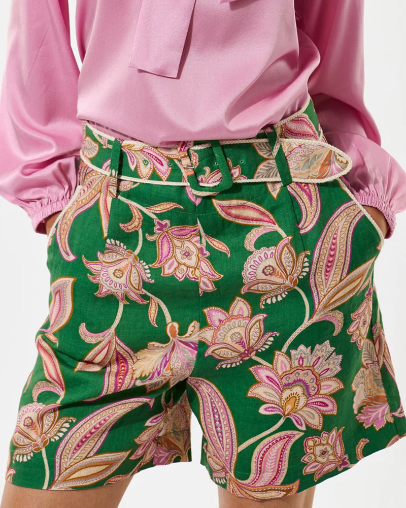 Kudibal Villa Shorts - Paisley Green