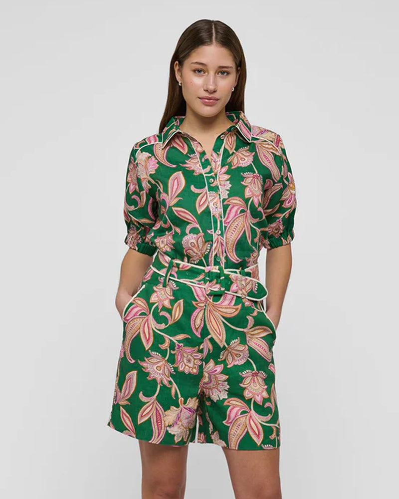 Kudibal Violeta Blouse - Paisley Green