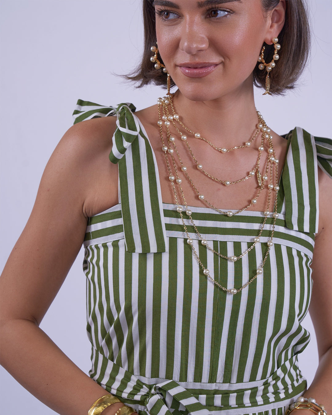 New Day Originals Shelly Dress - Olive Stripe