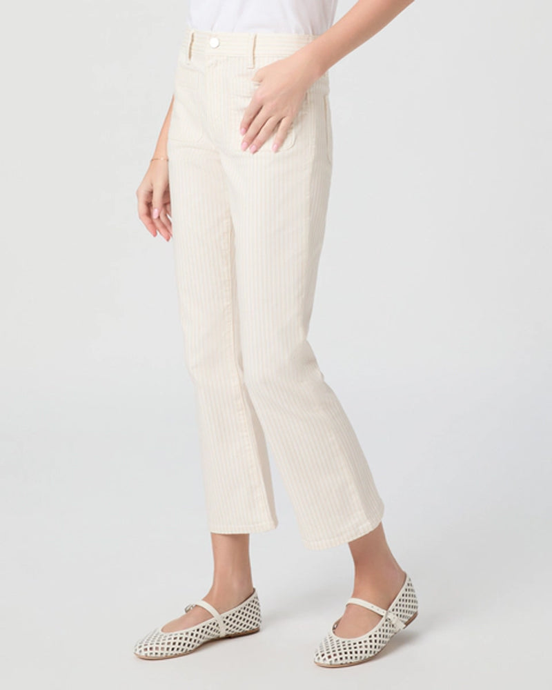 Paige Mason Crop Boot Jeans - Tonal Stripe