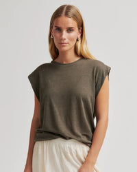 Second Female Peony Top - Khaki