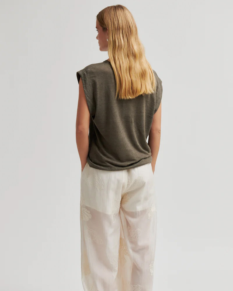 Second Female Peony Top - Khaki